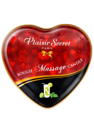 Mini bougie de massage mojito boîte coeur 35ml - CC826066